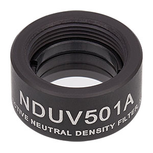 NDUV501A - SM05-Threaded Mount, Ø1/2in UVFS Reflective ND Filter, OD: 0.1