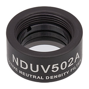 NDUV502A - SM05-Threaded Mount, Ø1/2in UVFS Reflective ND Filter, OD: 0.2