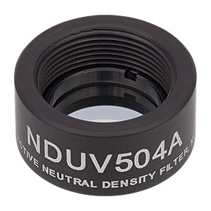NDUV504A - SM05-Threaded Mount, Ø1/2in UVFS Reflective ND Filter, OD: 0.4