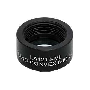 LA1213-ML - Ø1/2in N-BK7 Plano-Convex Lens, SM05-Threaded Mount, f = 50 mm, Uncoated