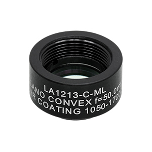 LA1213-C-ML - Ø1/2in N-BK7 Plano-Convex Lens, SM05-Threaded Mount, f = 50 mm, ARC: 1050-1700 nm