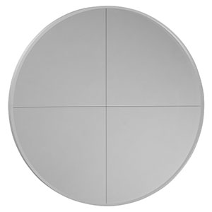 R19DS11P - 十字線レチクル、ポジ型、Ø19 mm、線幅25 µm、UVFS製