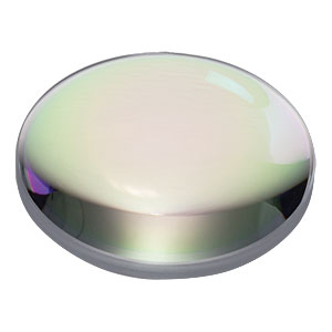 LB4879-C - f=35 mm, Ø1in UV Fused Silica Bi-Convex Lens, AR Coating: 1050 - 1700 nm