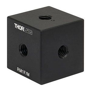 RM1F/M - 25 mmコンストラクションキューブ、 M6 x 1.0タップ穴付き (ミリ規格)