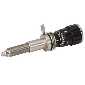 DM12 - 差動マイクロメータヘッド、移動量25 mm、Ø9.5 mm(Ø3/8インチ)取付ブッシュ