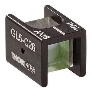 GL5-C26 - Mounted Glan-Laser Polarizer, Ø5 mm CA, 1064 nm V-Coating 