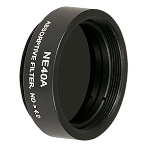 NE40A - Ø25 mm Absorptive ND Filter, SM1-Threaded Mount, Optical Density: 4.0
