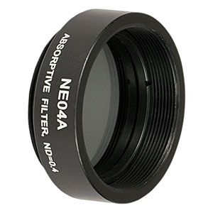 NE04A - Ø25 mm Absorptive ND Filter, SM1-Threaded Mount, Optical Density: 0.4