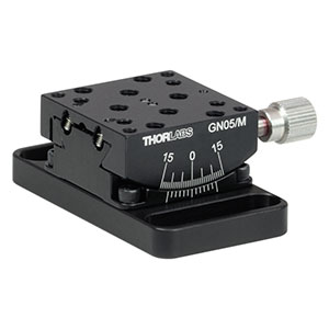 GN05/M - ゴニオステージ、回転中心までの距離12.7 mm、±15º 調整(ミリ規格)