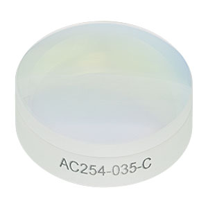 AC254-035-C - f = 35.0 mm, Ø1in Achromatic Doublet, ARC: 1050 - 1700 nm