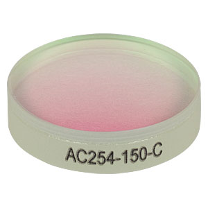 AC254-150-C - f = 150.0 mm, Ø1in Achromatic Doublet, ARC: 1050 - 1700 nm