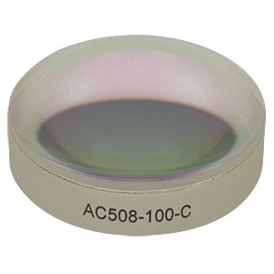 AC508-100-C - f = 100.0 mm, Ø2in Achromatic Doublet, ARC: 1050 - 1700 nm