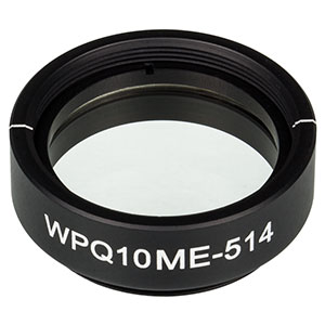 WPQ10ME-514 - Ø1in Mounted Polymer Zero-Order Quarter-Wave Plate, SM1-Threaded Mount, 514 nm