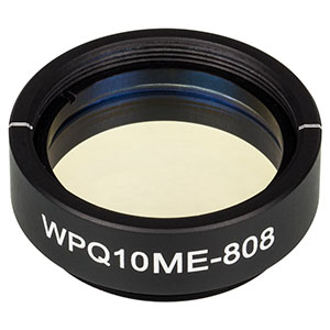 WPQ10ME-808 - Ø1in Mounted Polymer Zero-Order Quarter-Wave Plate, SM1-Threaded Mount, 808 nm