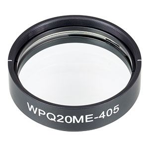 WPQ20ME-405 - Ø2in Mounted Polymer Zero-Order Quarter-Wave Plate, SM2-Threaded Mount, 405 nm