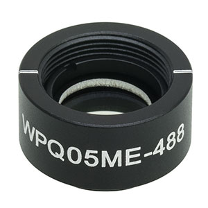 WPQ05ME-488 - Ø1/2in Mounted Polymer Zero-Order Quarter-Wave Plate, SM05-Threaded Mount, 488 nm