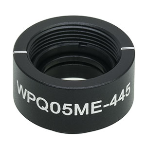 WPQ05ME-445 - Ø1/2in Mounted Polymer Zero-Order Quarter-Wave Plate, SM05-Threaded Mount, 445 nm