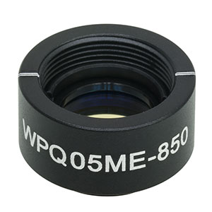 WPQ05ME-850 - Ø1/2in Mounted Polymer Zero-Order Quarter-Wave Plate, SM05-Threaded Mount, 850 nm
