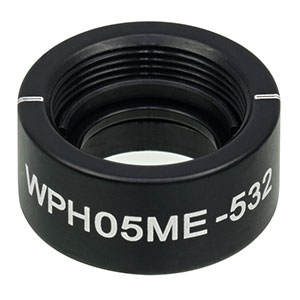 WPH05ME-532 - Ø1/2in Mounted Polymer Zero-Order Half-Wave Plate, SM05-Threaded Mount, 532 nm
