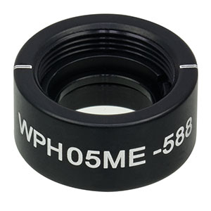 WPH05ME-588 - Ø1/2in Mounted Polymer Zero-Order Half-Wave Plate, SM05-Threaded Mount, 588 nm