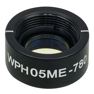 WPH05ME-780 - Ø1/2in Mounted Polymer Zero-Order Half-Wave Plate, SM05-Threaded Mount, 780 nm