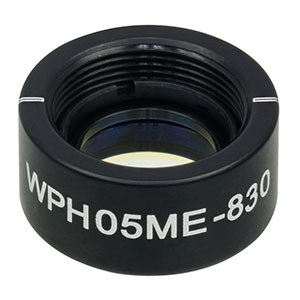WPH05ME-830 - Ø1/2in Mounted Polymer Zero-Order Half-Wave Plate, SM05-Threaded Mount, 830 nm