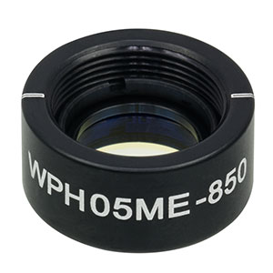 WPH05ME-850 - Ø1/2in Mounted Polymer Zero-Order Half-Wave Plate, SM05-Threaded Mount, 850 nm