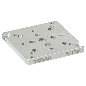 PD1T/M - アダプタープレート、厚さ3.0 mm、ピエゾ慣性アクチュエータ付き20 mm直線移動ステージ用(ミリ規格)