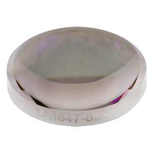 LA4647-633 - f = 20 mm, Ø1/2in UVFS Plano-Convex Lens, 633 nm V-Coat