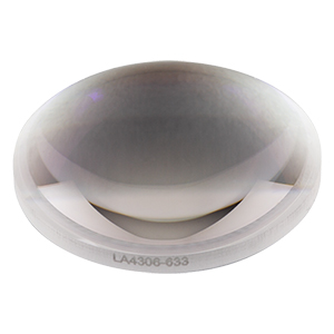 LA4306-633 - f = 40 mm, Ø1in UVFS Plano-Convex Lens, 633 nm V-Coat