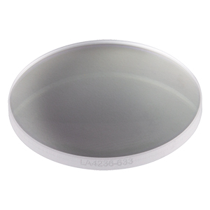 LA4236-633 - f = 125 mm, Ø1in UVFS Plano-Convex Lens, 633 nm V-Coat