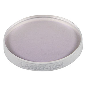 LA4327-1064 - f = 75 mm, Ø1/2in UVFS Plano-Convex Lens, 1064 nm V-Coat