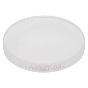 LA4327-532 - f = 75 mm, Ø1/2in UVFS Plano-Convex Lens, 532 nm V-Coat