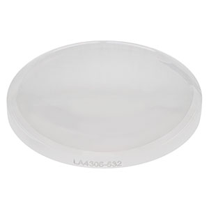 LA4306-532 - f = 40 mm, Ø1in UVFS Plano-Convex Lens, 532 nm V-Coat