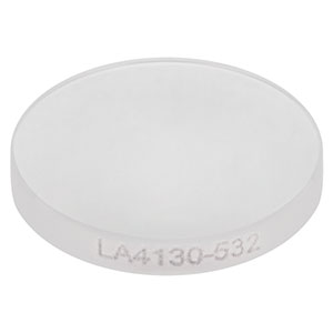 LA4130-532 - f = 40 mm, Ø1/2in UVFS Plano-Convex Lens, 532 nm V-Coat