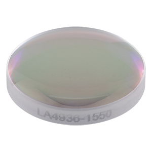 LA4936-1550 - f = 30 mm, Ø1/2in UVFS Plano-Convex Lens, 1550 nm V-Coat