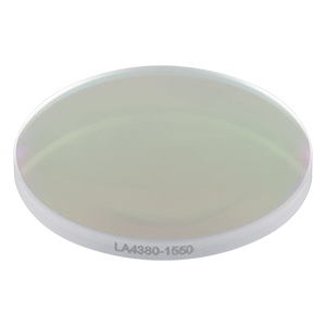 LA4380-1550 - f = 100 mm, Ø1in UVFS Plano-Convex Lens, 1550 nm V-Coat