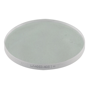 LA4663-405 - f = 1000 mm, Ø1in UVFS Plano-Convex Lens, 405 nm V-Coat
