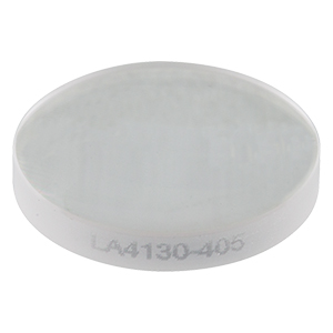 LA4130-405 - f = 40 mm, Ø1/2in UVFS Plano-Convex Lens, 405 nm V-Coat