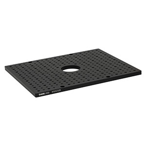 MSB2328 - アルミニウム製ブレッドボード、LCC7201C用、230 mm x 280 mm x 9.5 mm、開口Ø50 mm、#8-32 and 1/4in-20タップ穴(インチ規格)