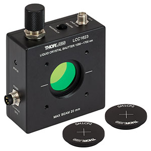 LCC1623 - 液晶シャッタ/可変減衰器、Ø20 mm、1050～1700 nm、#8-32タップ穴(インチ規格)