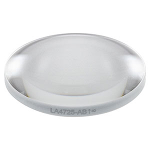 LA4725-AB - f = 75 mm, Ø1in UVFS Plano-Convex Lens, ARC: 400 - 1100 nm 