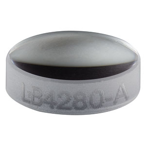 LB4280-A - f = 10 mm, Ø6 mm UV Fused Silica Bi-Convex Lens, AR Coating: 350 - 700 nm