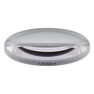 LB4330-A - f = 75 mm, Ø1in UV Fused Silica Bi-Convex Lens, AR Coating: 350 - 700 nm