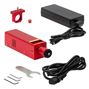 SLS203F/M - Stabilized Fiber-Coupled IR Light Source w/ Universal Power Supply, 500 - 9000 nm, M6 Taps