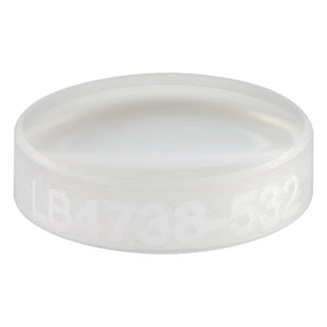 LB4738-532 - f = 20 mm, Ø6 mm UV Fused Silica Bi-Convex Lens, 532 nm V-Coat