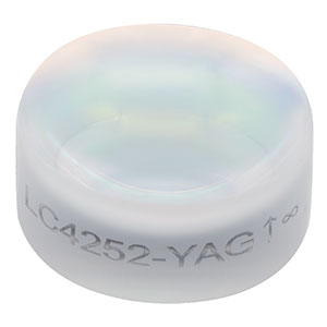 LC4252-YAG - f = -30 mm, Ø1in UV Fused Silica Plano-Concave Lens, 532 / 1064 nm V-Coating