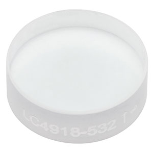 LC4918-532 - f = -200 mm, Ø1/2in UV Fused Silica Plano-Concave Lens, 532 nm V-Coating