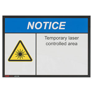 LSS10N - Notice Laser Safety Sign, 10in x 14in(日本では販売しておりません)