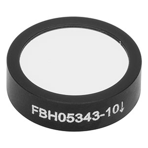 FBH05343-10 - Hard-Coated Bandpass Filter, Ø12.5 mm, CWL = 343 nm, FWHM = 10 nm